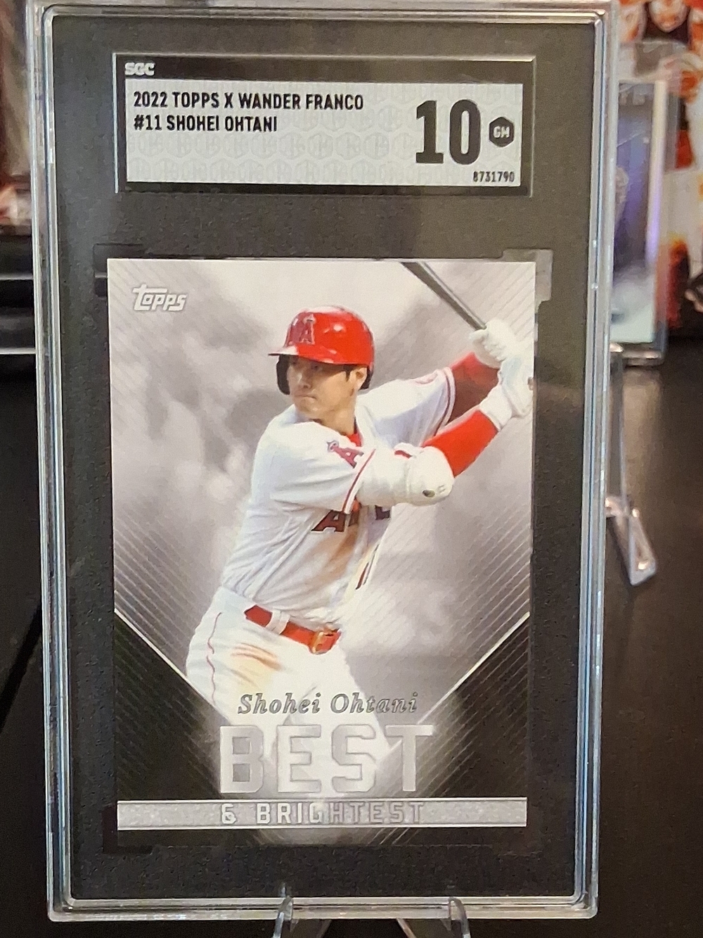 Topps Red and White Baseball Card Back - Team Logo Accent